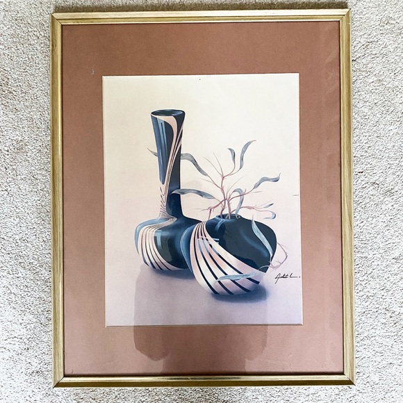 Vintage Wall Art Vintage Art Deco Black Marble Vase Framed Print Poshmark